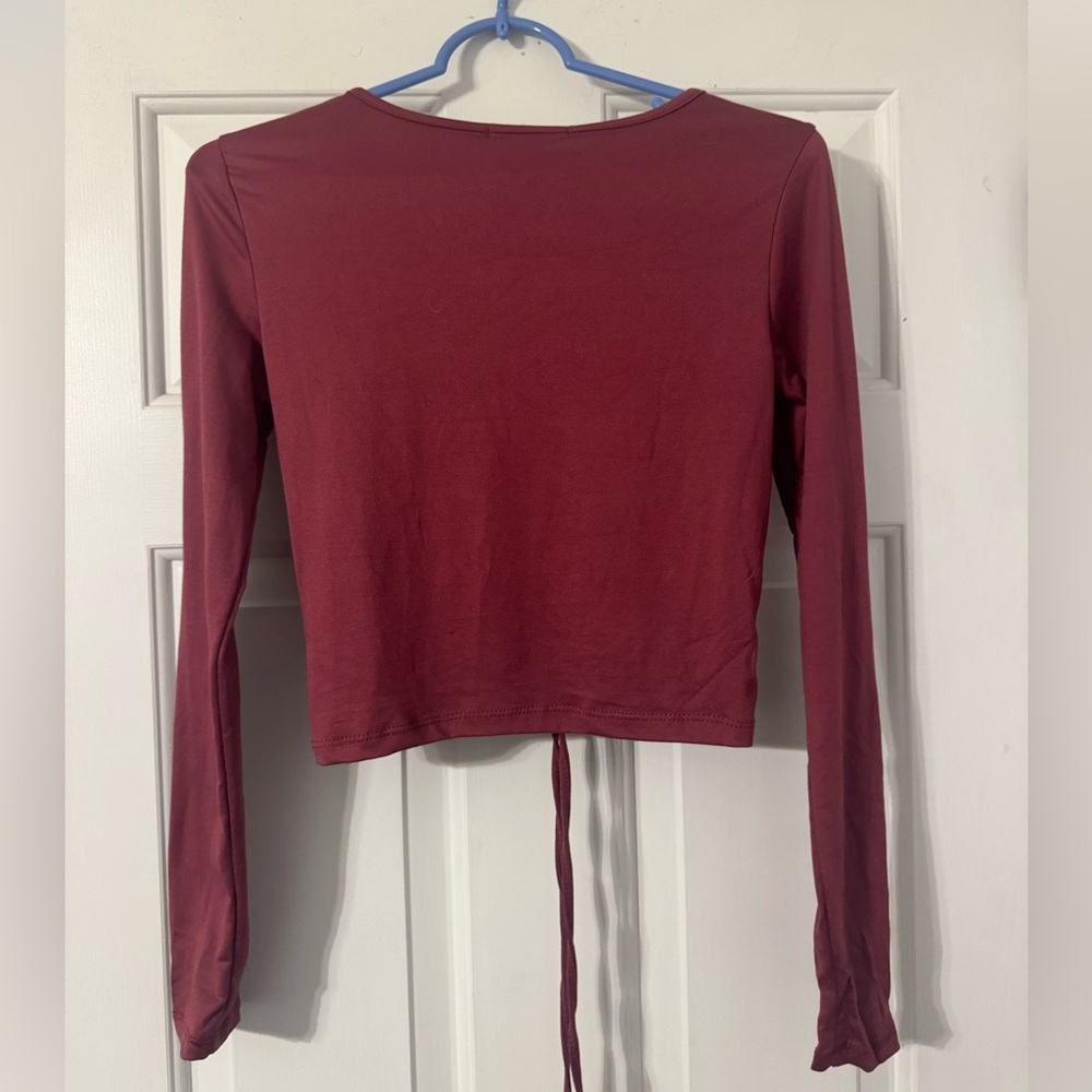 Forever 21 Mauve Ruched Blouse - Picture 3 of 3